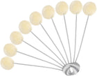 LinkMejor 20 Pcs Wool Daubers Ball Leather Dye Tool 4.9" Length Wool Balls Brush with Steel Handle for DIY Crafts Projects