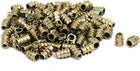 M4x10mm Hex Socket Threaded Insert Nuts Bronze Tone 100pcs for Wood Furniture