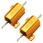 25W 15 Ohm 5% Aluminum Housing Resistor Screw Tap Chassis Mounted Aluminum Case Wirewound Resistor Load Resistors Gold Tone 2 pcs