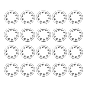20Pcs 1/2 Internal Tooth Lock Washer, 304 Stainless Steel Multi-Tooth Star Washer Locking Fastener, Silver Tone