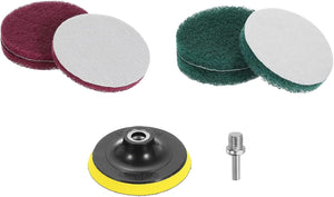 6 szt. 4-calowy Pad do Szorowania z Nylonu, 240/400 Grit, Pad do Szorowania, Pad do Szorowania Hoop i Loop,条件的表面处理钻磨盘，绿色/红色