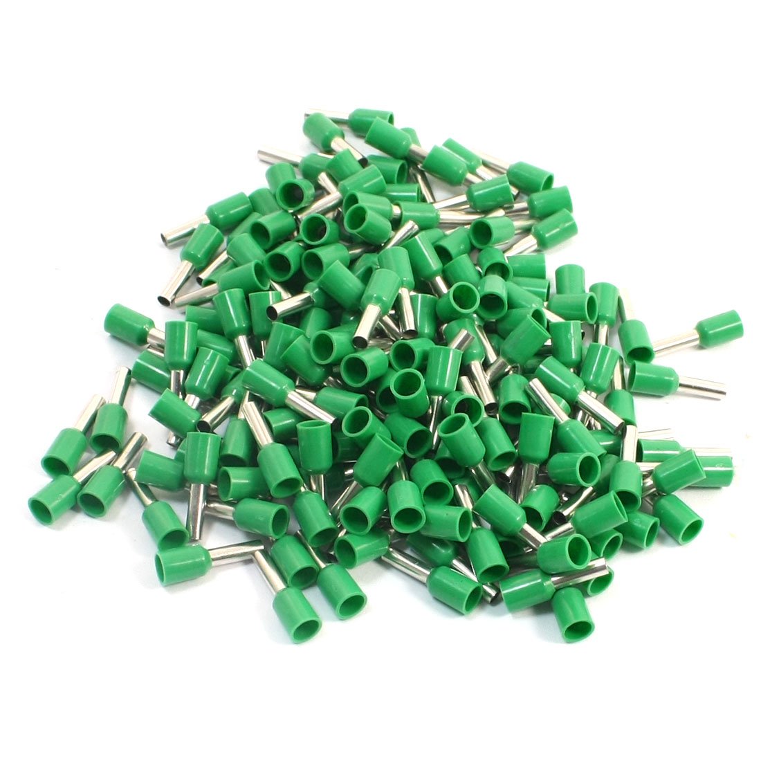 E2508 Metal Tube Pre-Insulated Terminals with 190 Piece for 14AWG Wire, Green