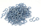 0.09"x0.87" Screw Eye Hooks Self Tapping Screws Screw-in Hanger Eye-Shape Hooks Silvery 100pcs