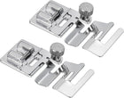 2pcs Single Needle Sewing Rolled Hem Presser Feet for Singer New Home Simplicity,Silver
