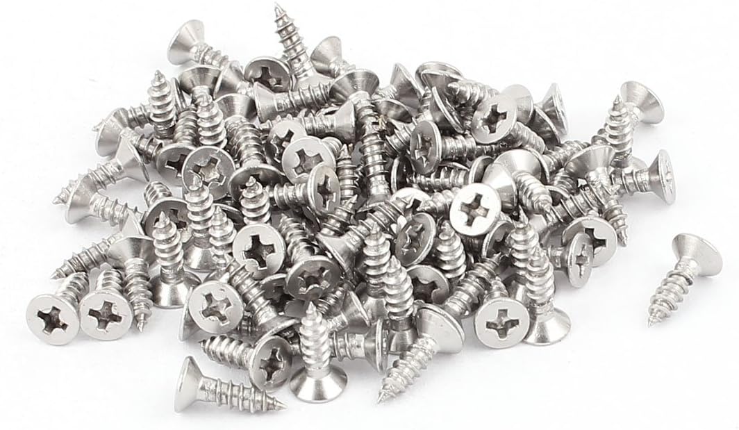 3.5mm x 13mm Countersunk Cross Head Self Tapping Screw 100 Pcs