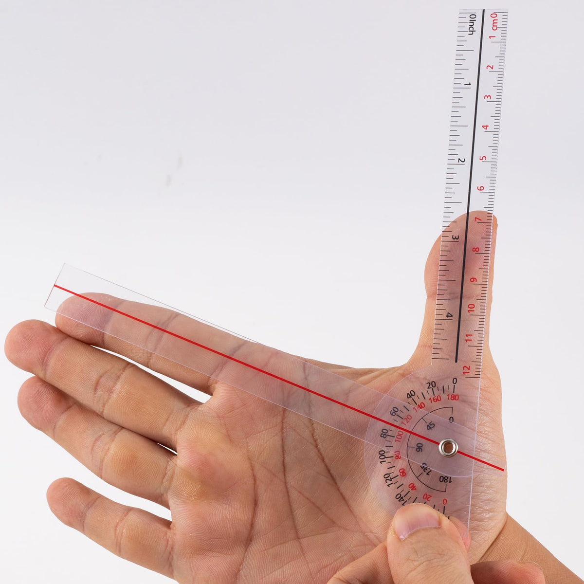 LinkMejor 1 PCS Goniometer 6 inch, 180 Graden (Plastic)