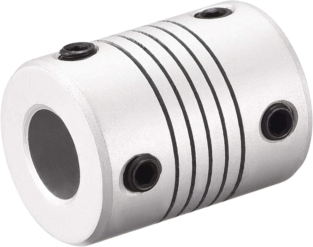 9mm to 10mm Aluminum Alloy Shaft Coupling Flexible Coupler Motor Connector Joint L25xD19 Silver