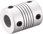 9mm to 10mm Aluminum Alloy Shaft Coupling Flexible Coupler Motor Connector Joint L25xD19 Silver