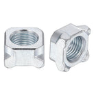 Weld Nuts,M12 Square UNC Coarse Carbon Steel Machine Screw Silver Pack of 10