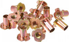 M10x22mm T-Nuts 4 Pronged Tee Nut Carbon Steel Threaded Inserts for Wood 80pcs