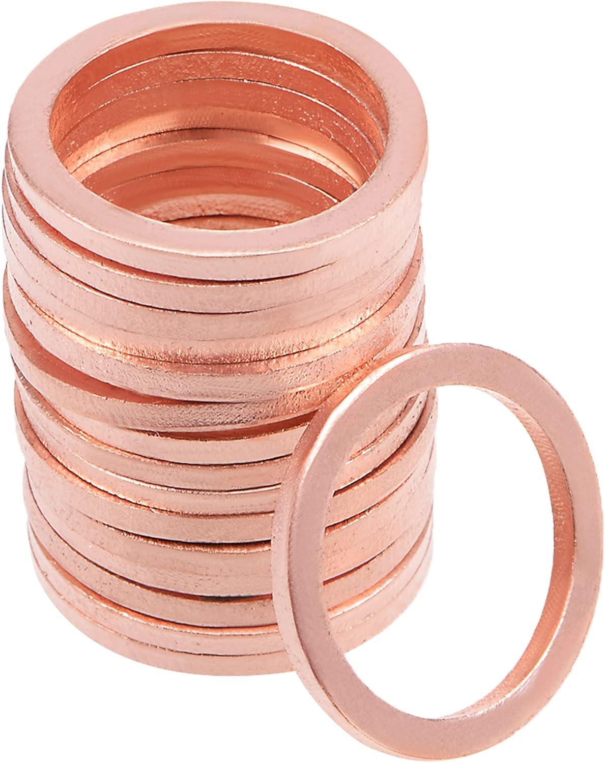 20 Pcs M14 x 18mm x 1.5mm Copper Flat Washer Sealing Ring for Screw Bolt Nut