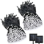 LinkMejor Halloween için 2 ADET Güneş Kordu Işık, Toplam 480 LED 170Ft Beyaz