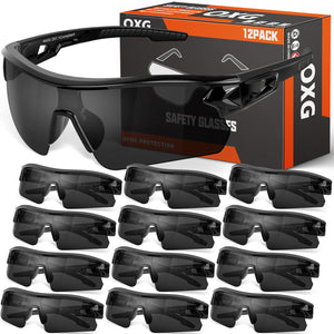 LinkMejor 12 Pack Ochelari de Siguranță Colorați pentru Bărbați și Femei, Ochelari de Protectie UV400