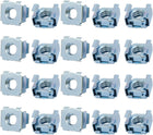 20pcs M8 65Mn Spring Steel Captive Cage Nut Silver Tone for Server Shelf Cabinet
