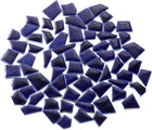 LinkMejor 500g/1.1LB Irregular Ceramics Mosaic Tiles, 1.3-2 cm Bulk Stained Ceramic Mosaic Pieces Stones Mosaic Kits for DIY Art Craft Projects Home Decor, Purple Blue
