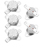KSD301 Thermostat 185°C/365°F 10A Normal Closed N.C Adjust Snap Disc Temperature Switch for Microwave,Oven,Coffee Maker 5pcs,Ceramic Material