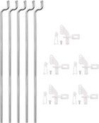 5pcs Steel Z Push Rods 1.2 x 450mm,5pcs Nylon Standard Control Horns 4 Holes for DIY
