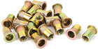 5/16"-18 Flat Head Rivet Nut Insert Nutsert Gold Tone 20pcs