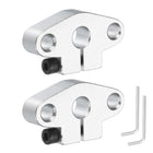 2pcs SHF8 Aluminum Linear Rod Rail Shaft Support for 8mm Diameter Shaft, Linear Motion Rail Guides Mounting Bracket for CNC Machine, 3D Printer, Automation Equipment, Silver Tone