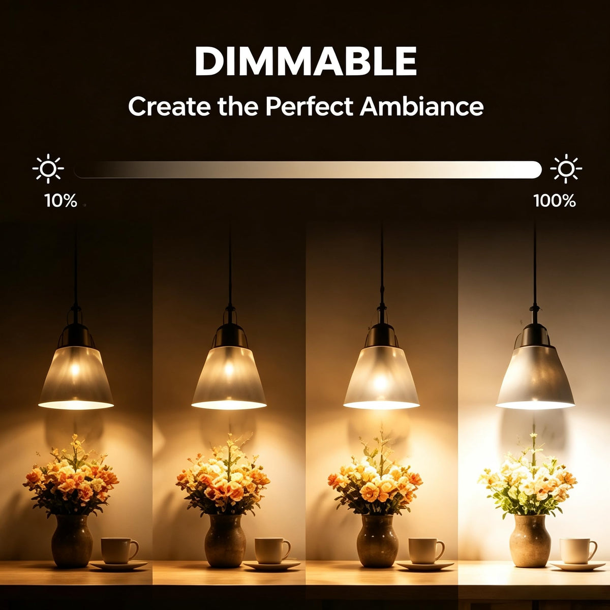 60 Watt Lampadine Incandescenti, Lampadina A19 Resistente allo Sbaffio per Uso Esterno, Bianco Caldo, Base Media E26, Regolabile (4Pack)