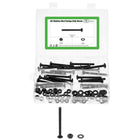 25 Set Carriage Bolts and Nuts Kit, 1/4"-20x2-1/2 Stainless Steel 304 Round Head Square Neck Carriage Bolts Screws and Hex Nuts and Flat Washers - Black