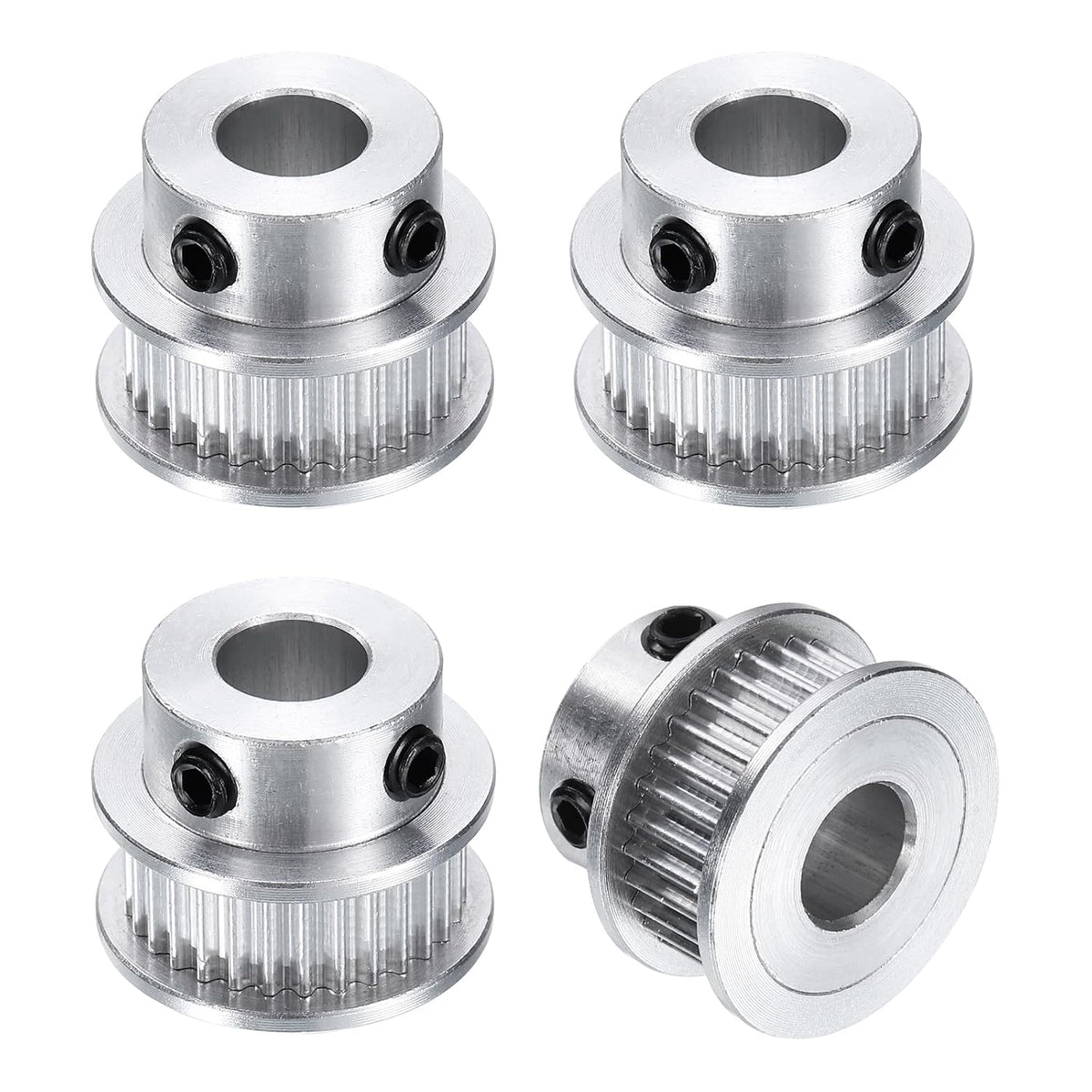 4pcs GT-2 30T Pulley Synchronous Wheel 8mm Bore, Aluminum Timing Pulley 30 Teeth, Fit Width 6mm Timing Belt for 3D Printer CNC Machine