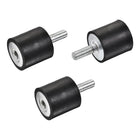 M8 Rubber Mounts, 3pcs Male/Female Shock Absorber, for Motor Generator Compressor Garage Reverse Pump Impact Air Generator Bobbins, D30mmxH30mm