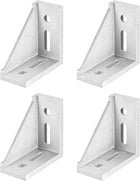 4Pcs Inside Corner Bracket Gusset, 88x88x42mm 4590 Angle Connectors for 4545/5050 Series Aluminum Extrusion Profile Silver