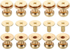 10 Pcs Brass Ball Head Stud Screw, 7mm/0.28" Nipple Rivet Button Strap Stopper for DIY Leather Craft, Gold Tone