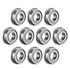 FR166ZZ Flanged Ball Bearing 3/16" x 3/8" x 1/8" Inch Double Metal Shielded (GCr15) Chrome Steel Flange Rip Bearings 10pcs
