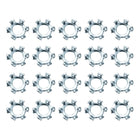 100Pcs 6# External Tooth Lock Washer, Zinc-Plated Carbon Steel Multi-Tooth Star Washer Locking Fastener, Silver Tone