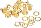 Grommets Eyelets with Washers Kit, 9 x 4.5 x 7mm Copper Grommet Chrome Plated for DIY or Craft Projects Brass Tone 100 Set