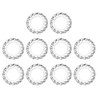 M10 10Pcs External Tooth Washers, 304 Stainless Steel Tooth Locking Ring Washers Quick Speed Star Nut Locking Fastener, Silver