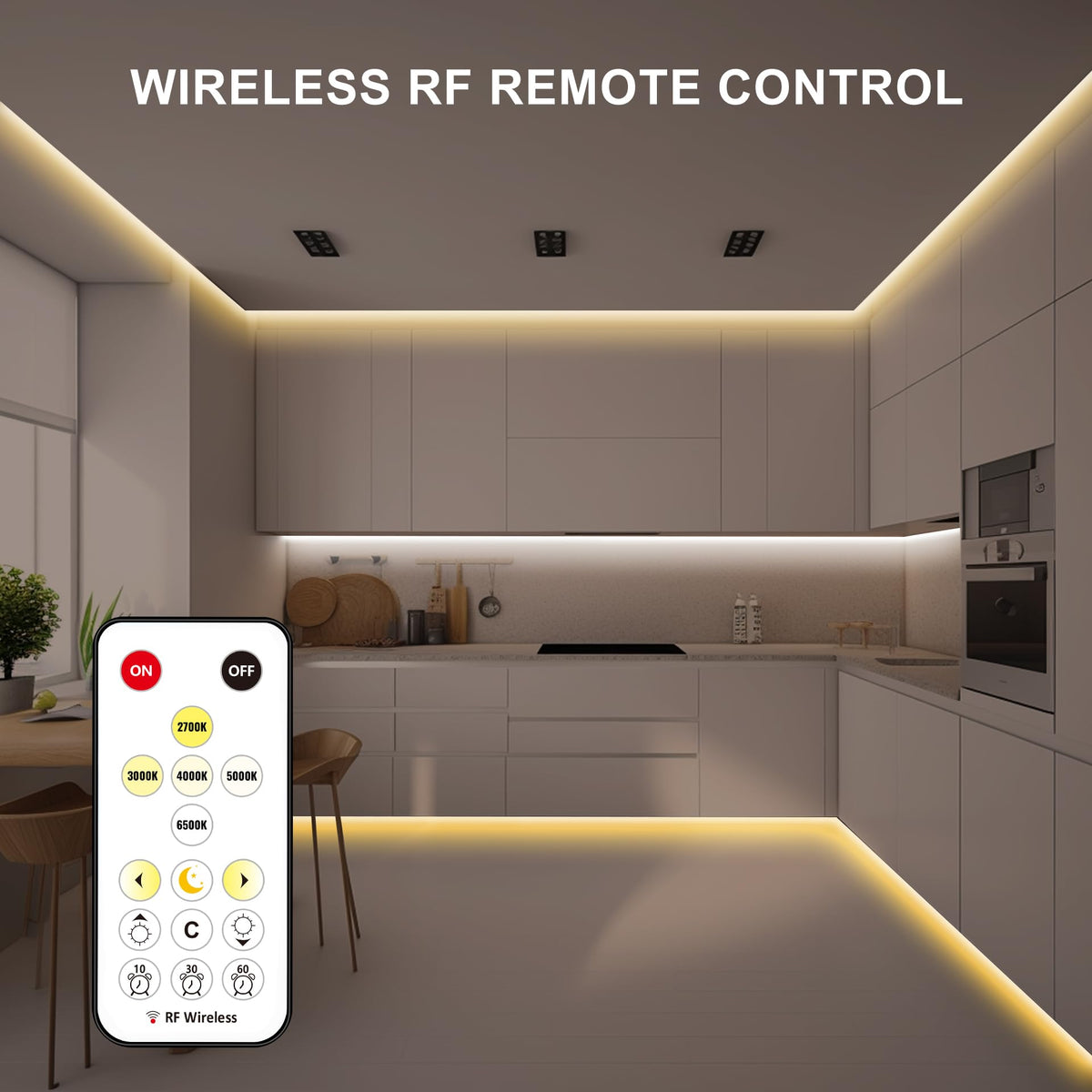 LinkMejor Tunable White COB Led Strip Light with RF Remote