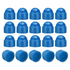 20Pcs Hex Nut Cover, M8x13x15mm Plastic Dome Nut Protection Cap Hex Screws Bolt Covers for Indoor Outdoor Furniture Automotive Bolts Decoration, Blue