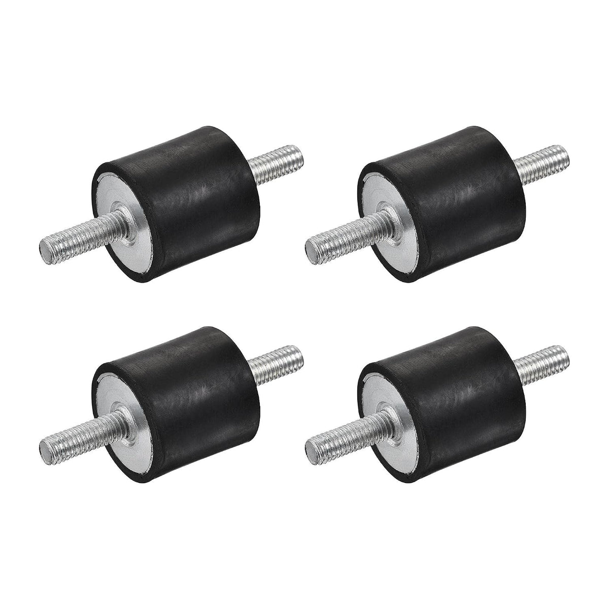 M6 Rubber Mounts, 4pcs Male/Male Shock Absorber, for Motor Generator Compressor Garage Reverse Pump Impact Air Generator Bobbins, D25mmxH25mm