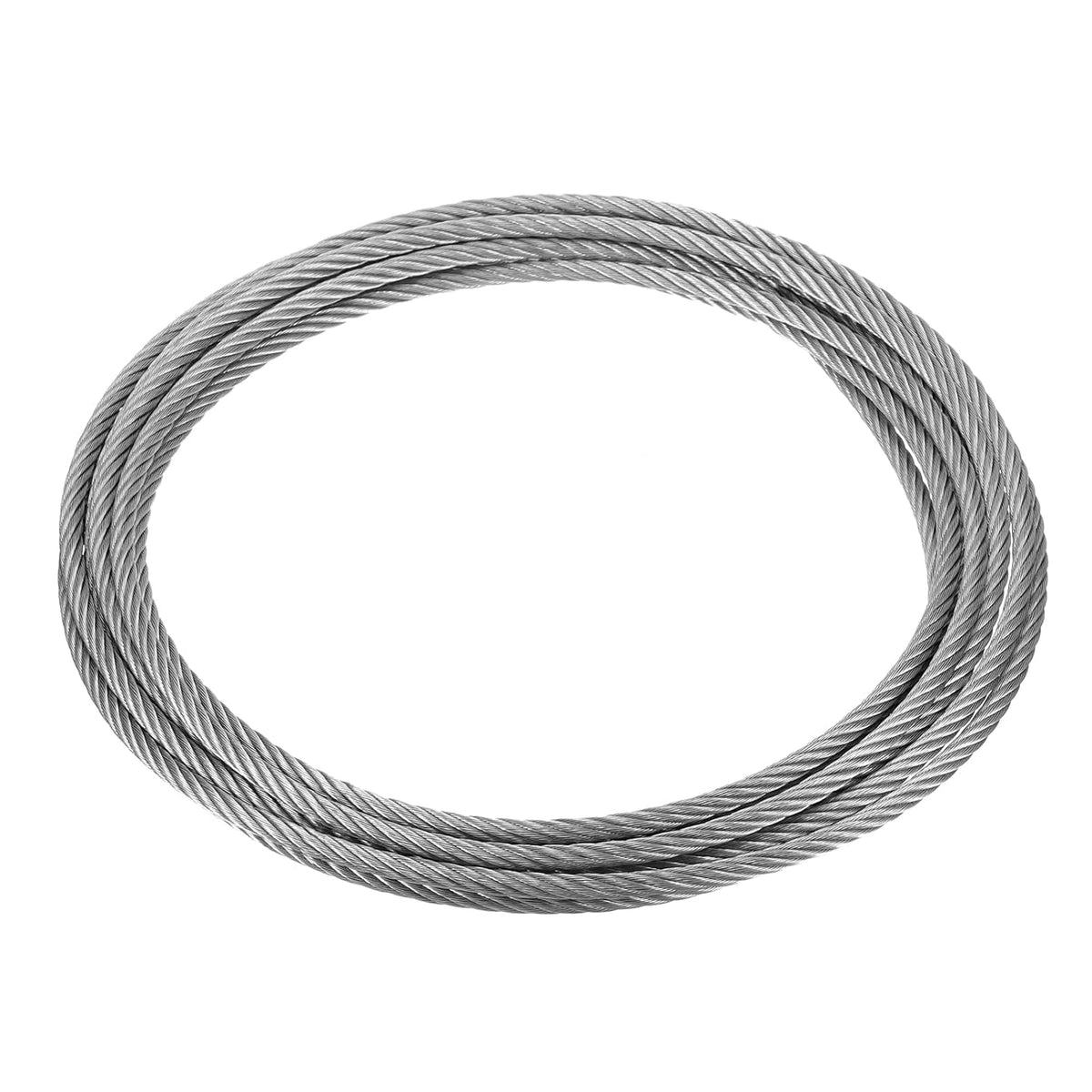 15/64" (6mm) 304 Stainless Steel Cable Wire Rope 7 x 19 Strands Core 20ft (6m) Aircraft Wire for Construction Outdoors Marine Rigging Decking Railings