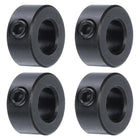 4pcs Set Screw Collars 5/16" Bore Carbon Steel Shaft Collars, 5/8" OD, 5/16" Width Axle Collar Clamp for Linear Rod Shaft Guide, Black Oxide