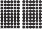 Screw Hole Covers Stickers Textured PVC Self Adhesive Sticker for Wood Furniture Cabinet Shelve Plate 21mm Dia Black Walnut/Black Lines Pack of 2Sheet
