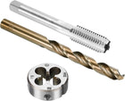 Tap and Die and Drill Bit Set, M12 x 1.75 Left Hand Thread Milling Tap and Round Die, 10.2mm Cobalt High Speed Steel Twist Drill Bit