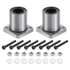 LMK16-UU Linear Ball Bearings 16mm Bore 28mm OD 37mm Length Round Flange Nickel Plated with Screws for CNC Machine 3D Printer 2pcs