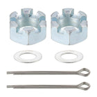 2Sets Trailer Nut Kit, Carbon Steel 1"-14 Hex Castle Nut & 1.73" Washer & 2.05" Split Cotter Pin for Spindle, Shaft