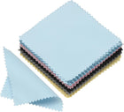 3.15x3.15" Jewelry Cleaning Cloth, 50Pcs Double-Sided Microfiber Polishing Cloth for Silver Gold Brass Jewelry, Blue/Pink/Black/Gray/Yellow