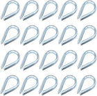24Pcs Wire Rope Thimble, 1/4" M6 Carbon Steel Thimble for 1/4" Diameter Wire Rope, Marine Rigging, Boat, Fishing, Construction, Industrial Applications