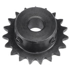 19 Tooth Roller Sprocket B Type, #25 Chain, Single Strand 1/4" Pitch, 10mm Bore Black Oxide C45 Carbon Steel with Set Screws for ISO 04C