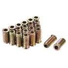1/4"-20x25mm Threaded Insert Nuts Hex Socket Drive for Wood Furniture 40pcs