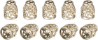10Pcs Metal Bell Stopper, 5.5mm Conical Cord Ends Lock Rope Fastener End Stopper for Drawstring Lanyard Backpack Bag DIY, Gold