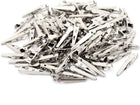 Metal Non-insulated Test Alligator Electrical Clip Clamp Connector 28mm Long 100 Pcs Silver Tone