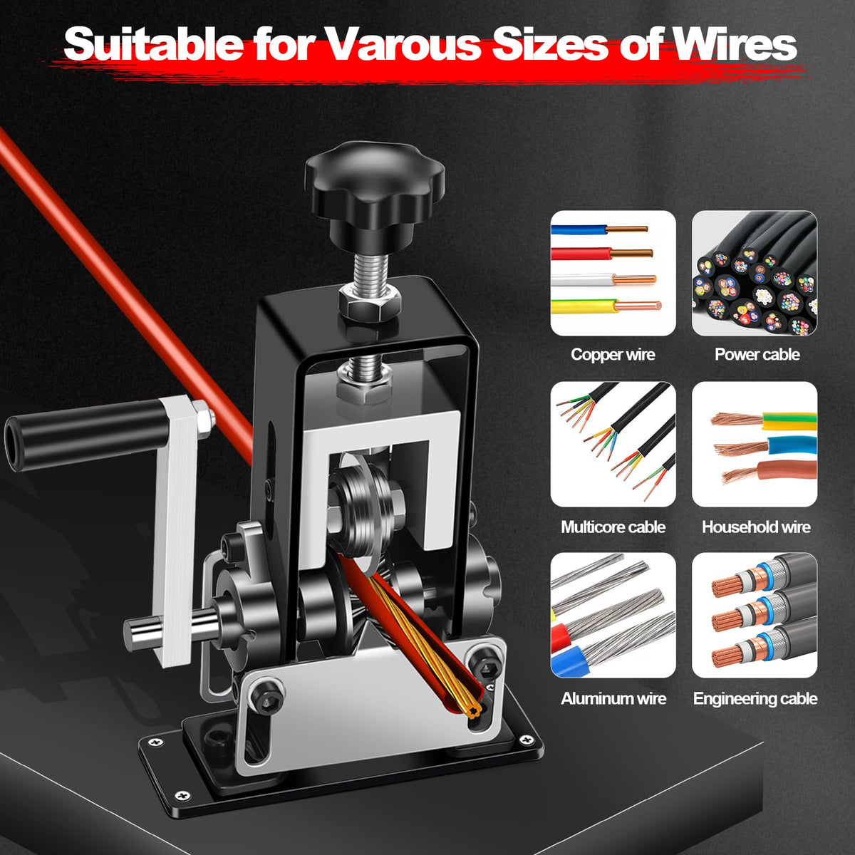 LinkMejor Machine de Déguisement de Fil Manuel, Section de Fil 0.06"-1"