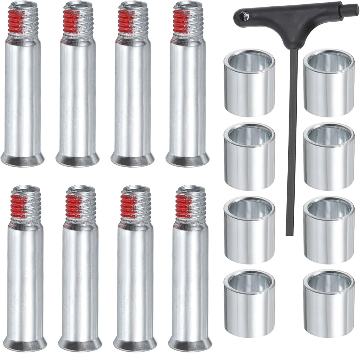 Inline Skate Axle Spacer Screw Replacement, Roller Skate Replacement Accessories with T Handle Wrench